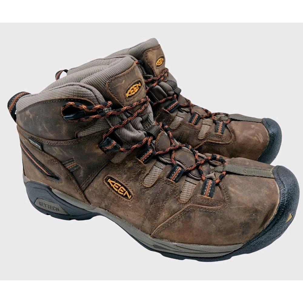 Keen Boots Mens Size 12 Brown Nubuck Waterproof Hiking Ankle Work Utility Combat